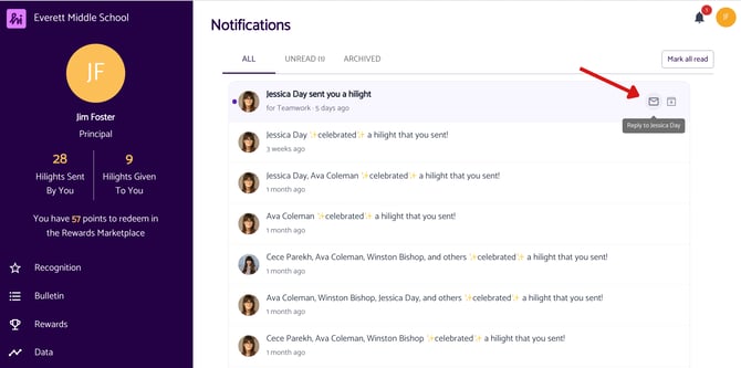 notifcatiosn reply